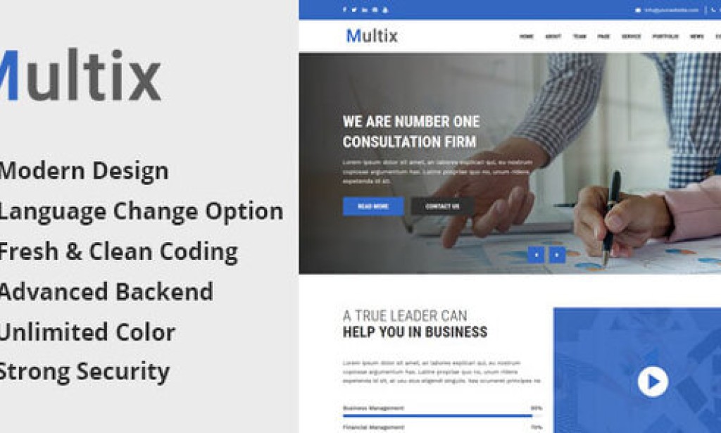 Mulzix v2.0 – Multipurpose Business and Agency CMS PHP Script