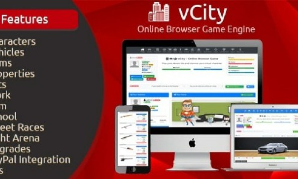 vCity v2.7 – Online Browser Game Platform PHP Script