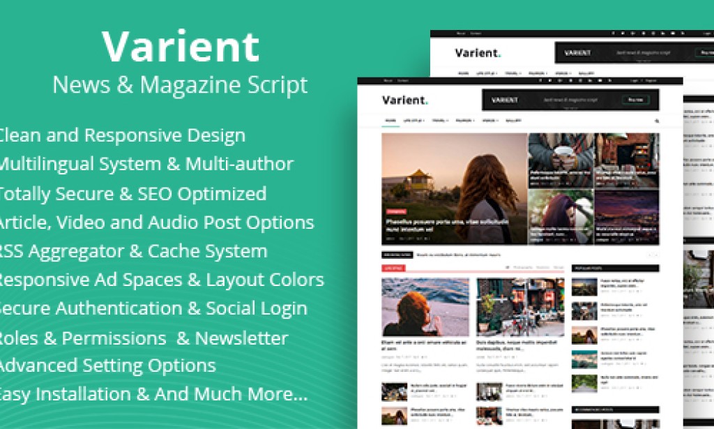 Varient v2.1.1 Nulled – News and Magazine Script (Update)