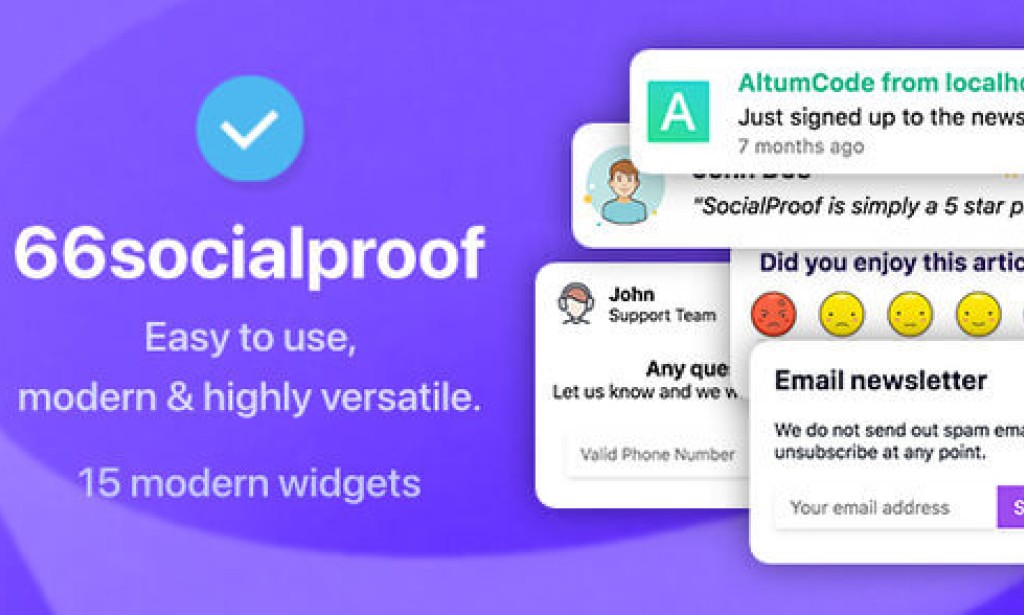 66socialproof v53.0.0 Nulled – Social Proof & FOMO Widgets Notifications (SAAS) Script