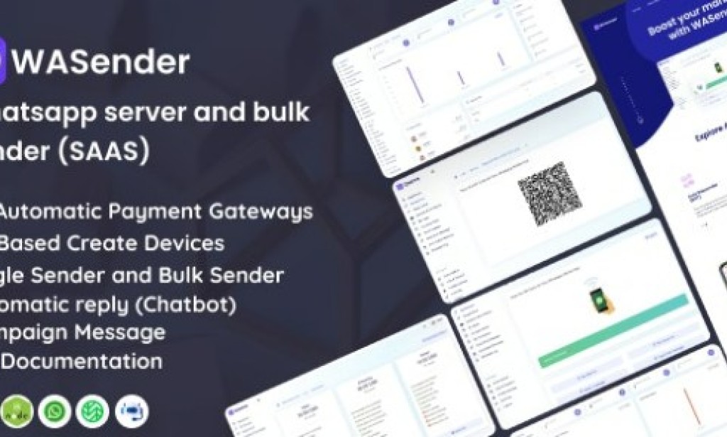 WASender v1.0 – WhatsApp Server and Bulk Sender (SAAS) PHP Script