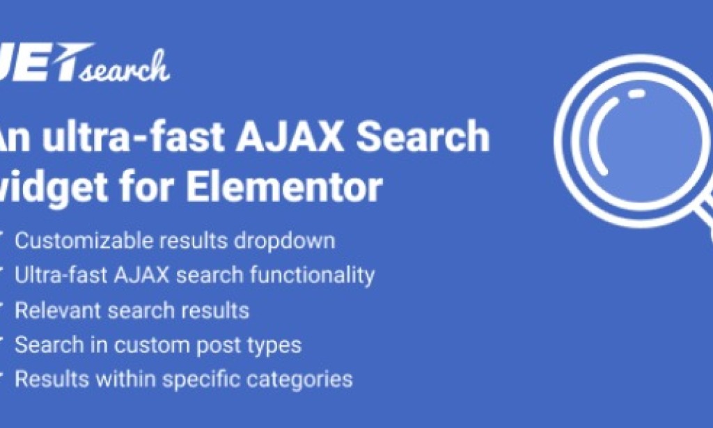 JetSearch v3.5.13 – An ultra-fast AJAX Search Widget for Elementor Addon